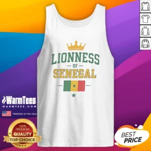 Official Lioness Of Senegal Flag And Crown National Tank Top