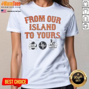 Good Los Angeles Dodgers From Our Island To Yours ladies tee featuring a vibrant graphic design.