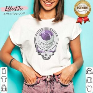 Good Frieza X Grateful Dead Skull v neck optimized garment featuring a unique design