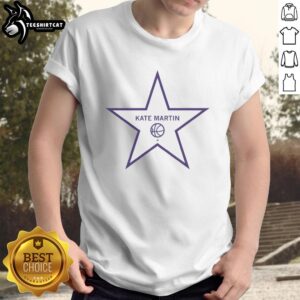 Pretty Kate Martin Basketball Star Player T-Shirt featuring a vibrant design celebrating her athletic talent and style.