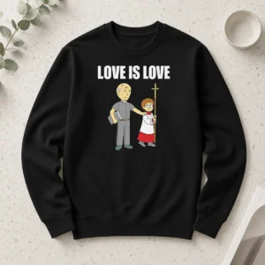 Nice Love Is Love Priest And Altar Boy Satire Long Sleeve Shirt