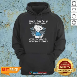 Nice Snoopy I May Look Calm But In My Head I'Ve Punched You In The Face 3 Times Hoodie