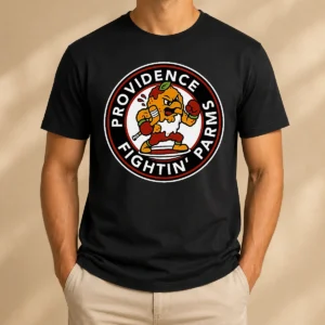 Pretty Providence Bruins Fightin' Parms t shirt in black with team logo on front