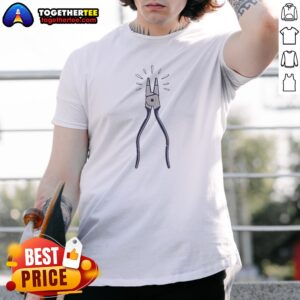 Premium Pliers Mechanic Electrician Plumber Construction Worker DIY Handy Tool Shirt displayed on a flat surface