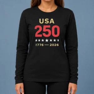 Original USA 250 1776 2026 Patriotic American Independence Anniversary Long Sleeve Shirt
