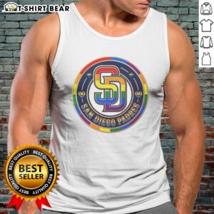 Original San Diego Padres Pride MLB Logo Tank top featuring vibrant team colors and logo