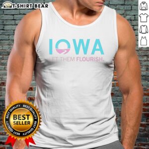 Pretty Iowa Let Them Flourish Tank top showcasing a floral design on a soft fabric.