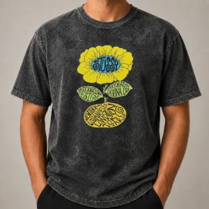 Original Love Island UK Tommy Murphy Stussy Sunflower Washed T-Shirt