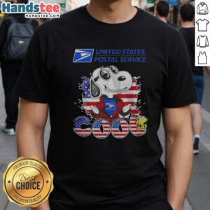 Pretty Snoopy Woodstock United States Postal Service Peanuts Cool Shirt featuring iconic characters