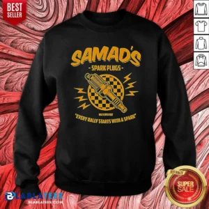 Pretty Samads Spark Plugs Every Rally Starts With A Spark Sweatshirt optimized image showing a comfortable crewneck sweatshirt