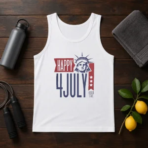 Awesome Happy 4 July Statue Of Liberty United State Tank Top