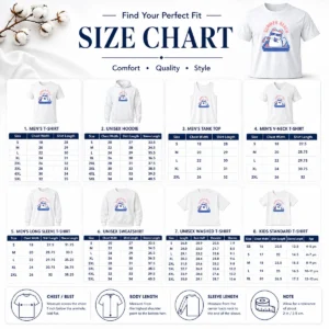 Size chart for Top Summer Beach Cat showing garment measurements in inches and cm