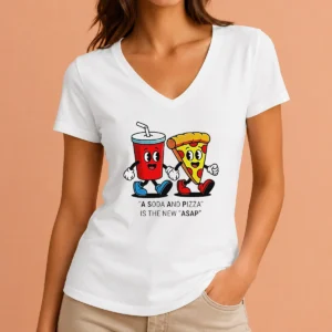 Awesome A Soda And Pizza Is The New ASAP V-Neck Shirt