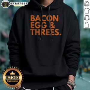 Top Bacon Egg Threes hoodie featuring a fun and quirky graphic design