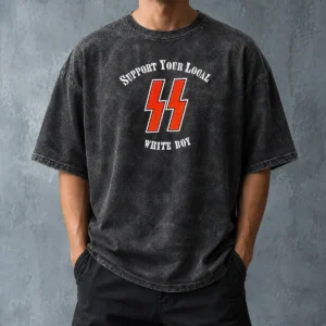 Official Lightning Bolts Support Your Local White Boy Washed T-Shirt