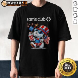 Top Snoopy X Sam'S Club Fourth Of July American 250 Years 1776 2026 Fireworks Shirt featuring vibrant fireworks design