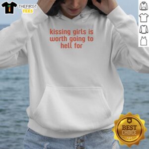 Premium Kissing Girls hoodie design featuring vibrant graphics, perfect for bold fashion statements and unique style.