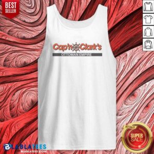 Good Cap'N Clark'S Ottoman Empire Nautical Ship Wheel Parody Pun Funny Comedy tank top optimized for showcasing humor.
