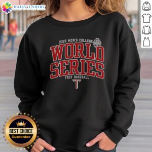 Awesome Troy Trojans Mens College World Series 2026 Logo Sweatshirt in charcoal grey with front graphic print