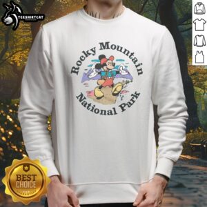 Hot Mickey Mouse Rocky Mountain National Park Sweatshirt showcasing vibrant graphics and cozy fit.