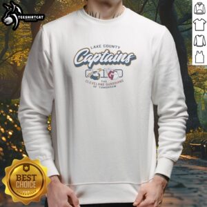 Nice Lake County Captains The Cleveland Guardians Of Tomorrow MILB Sweatshirt featuring vibrant team colors.