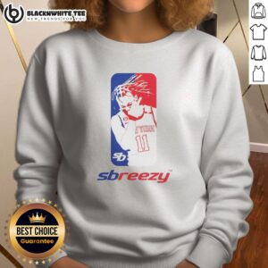 Awesome Jalen Brunson Sbreezy New York Basketball Logo Sweatshirt featuring a bold and vibrant design.