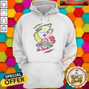 Nice Pittsburgh Steelers Ohio State Buckeyes Torn Logo Graphic Sport hoodie optimized for showcasing team spirit