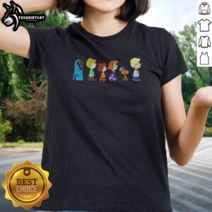 Top Scooby Doo Snoopy Peanuts Ladies shirt in soft fabric with colorful cartoon print