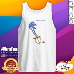 Original The Hedgehog Keyblade Blue Blur Design Tank Top