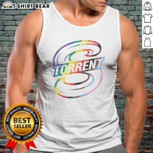 Pretty Seattle Torrent Pride Logo LGBT Tank Top featuring vibrant colors and a unique design
