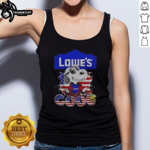 Good Snoopy Peanuts Lowe'S Cool Woodstock Tank top featuring iconic characters on a soft fabric.