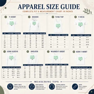Size chart for Cute Tom Petty Rick'S Airport Recorders The Best Round with measurements in inches and cm