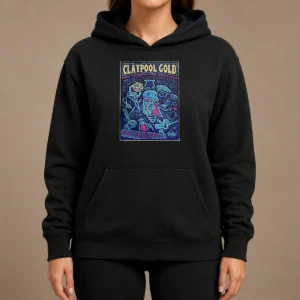 Nice Primus In Austin TX On June 23 2026 Tour Poster Hoodie in black with front pocket and drawstring hood