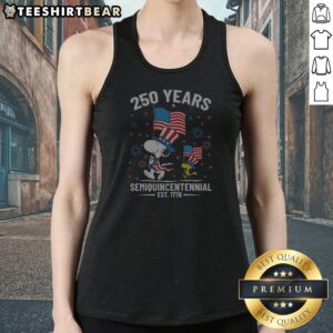 Original Snoopy And Bird 250 Years Semiquincentennial Flags Tank Top