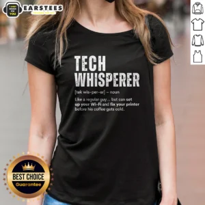 Pretty Tech Whisperer Definition Ladies Shirt in soft cotton, short sleeve, fitted cut