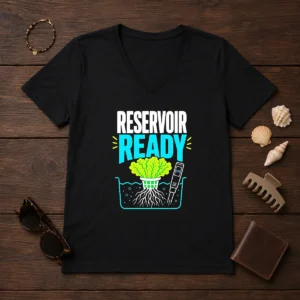 Hot Reservoir Ready Hydroponic Lettuce V-Neck Shirt