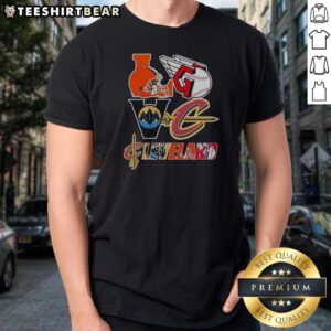 Funny Cleveland Browns Cleveland Guardians Cleveland Cavaliers Cleveland Monsters Love Cleveland Teams Sport Shirt on a flat lay background
