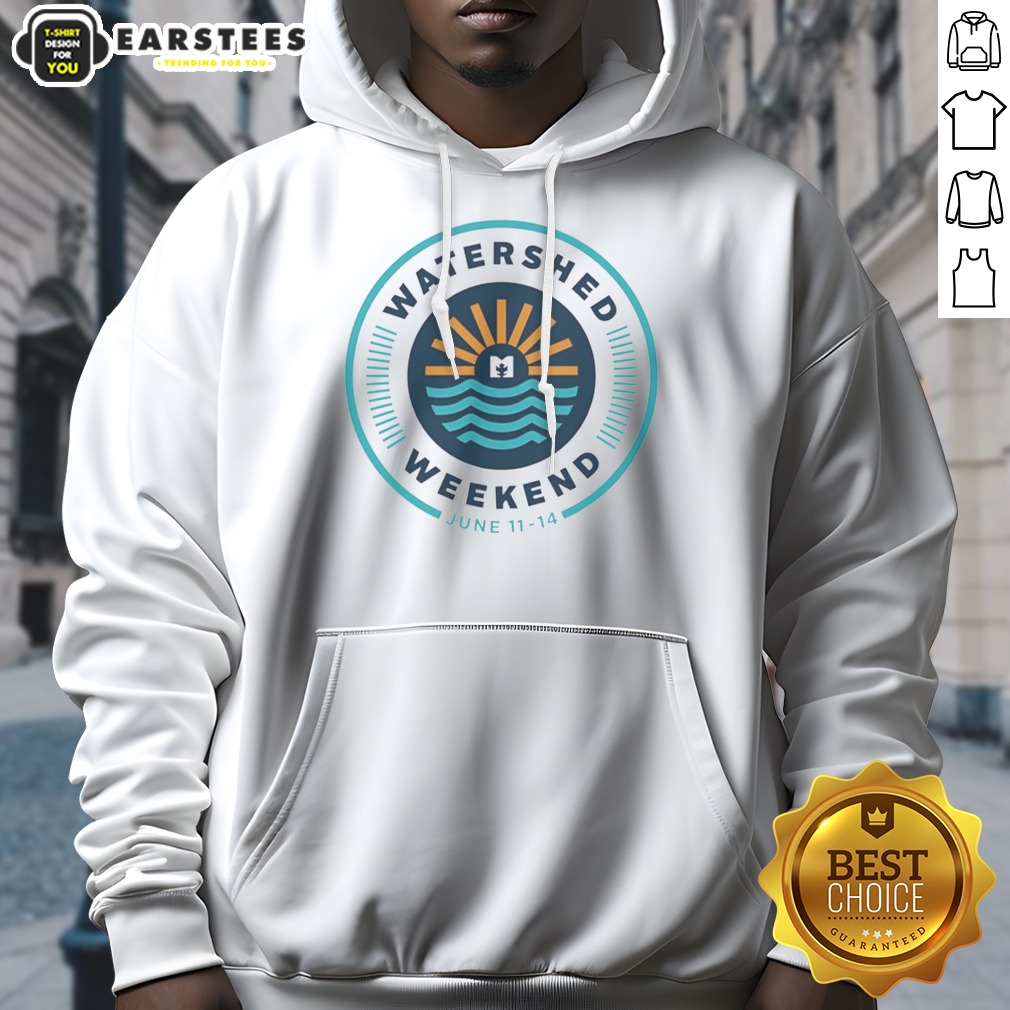 watershed-weekend-june-11-14-logo-sun-water-icon-nature-outdoors-minimalist-hoodie Watershed Weekend June 11 14 Logo Sun Water Icon Nature Outdoors Minimalist hoodie displayed in a natural setting