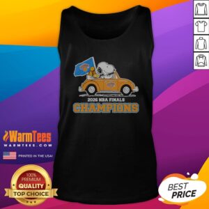 Original Snoopy And Woodstock New York Knicks 2026 NBA Finals Champions Tank Top