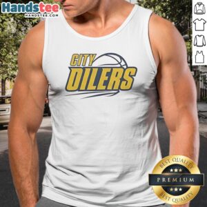 Premium City Oilers Basketball Logo Design For Sports Fan Apparel T Shirt For The Team Tank top in vibrant colors