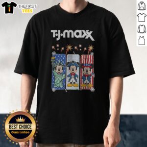 Awesome TJ Maxx Mickey Mouse Disney USA Patriotic Celebration Shirt featuring classic Mickey with patriotic colors on a comfortable casual tee