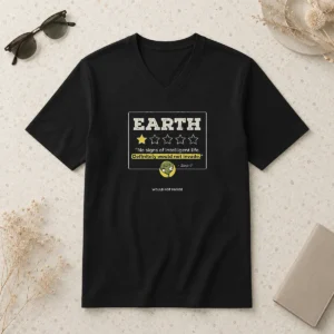 Awesome Earth No Signs Of Intelligent Life Definitely Would Not Invade Alien V-Neck Shirt