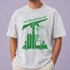 Official Flag Of Hezbollah Washed T-Shirt