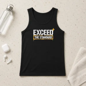 Hot Exceed The Standard Motivational Inspirational Tank Top