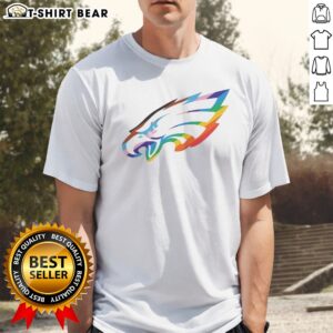 Good Philadelphia Eagles National Football League Rainbow Pride Logo Shirt featuring vibrant colors and team spirit.