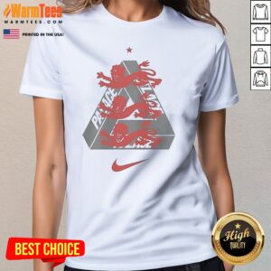 Funny Palace X England World Cup 2026 ladies tee featuring a vibrant graphic design.
