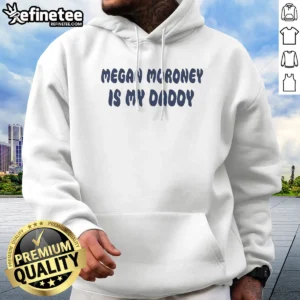 Premium Megan Moroney Is My Daddy Hoodie in charcoal gray, featuring front pouch pocket and adjustable drawstring hood