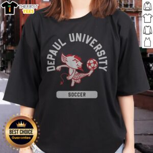 Nice Dibs Depaul Blue Demons Soccer Ladies Shirt featuring the DePaul University logo
