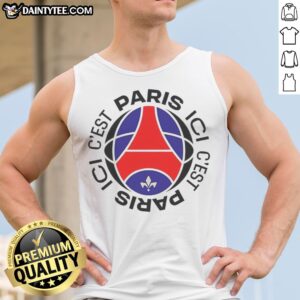 Pretty Paris Saint Germain Football Club Ici C'Est Paris Tank top showcasing a vibrant design for fans