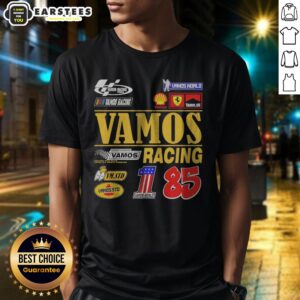 Original Vamos Racing Team Championship Vamos Racing 85 Vamos World Vm Std shirt featuring bold graphics and vibrant colors.